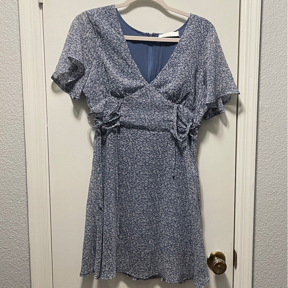 American Threads Navy Floral Dress